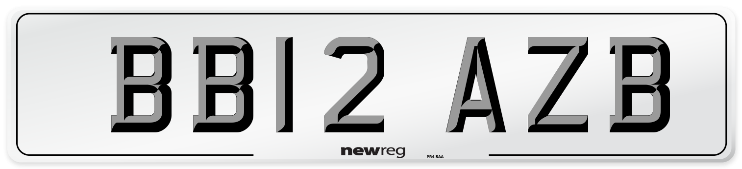 BB12 AZB Number Plate from New Reg